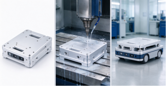 CNC Machined AGV Mobile Robot Chassis