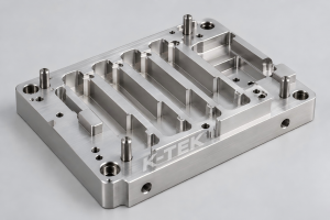 Figure 3. Illustrative sample handling fixture for laboratory equipment. K-TEK watermark.