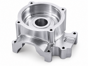 Precision CNC machined aluminum housing.